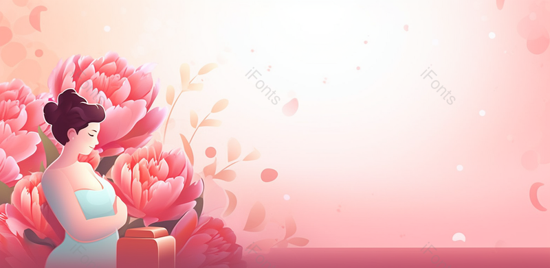 粉色鲜花插画感恩母亲节宣传图,插画/手绘图,插画/手绘图库,插画/手绘图下载,插画/手绘